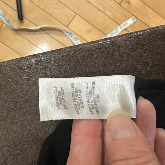 ELLA MOSS Asymmetrical Drape Wrap Front Top Black Size Large - Picture 10 of 10